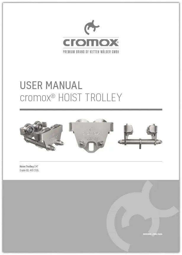 USER MANUAL cromox® HOIST TROLLEY